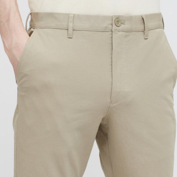 Uniqlo MEN SKINNY FIT 2-WAY STRETCH CHINO PANTS Brown W 28 X L 34" - Picture 5 of 11